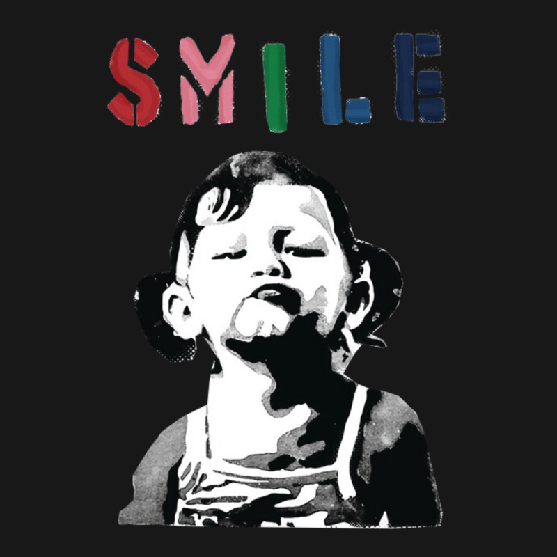 Banksy Graffiti Quote Smile With Girl Flannel Shirt by wiliamgelas | Artistshot