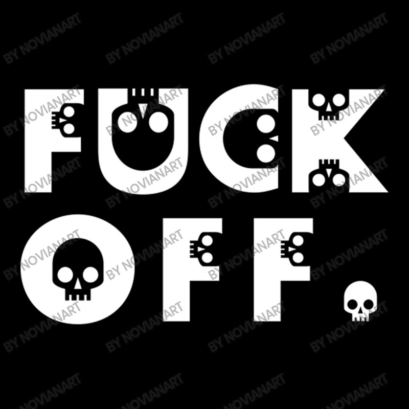 Fuck Off Skulls Cropped Hoodie by NovianArt | Artistshot