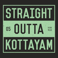 Straight Outta Kottayam  Funny Malayalam Phrases Ladies Fitted T-shirt | Artistshot