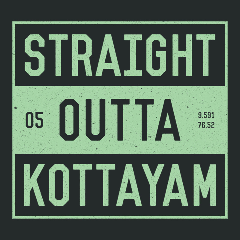 Straight Outta Kottayam  Funny Malayalam Phrases Women's Triblend Scoop T-shirt by JOHN CHAVEZ | Artistshot