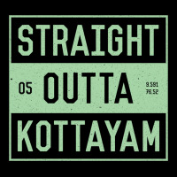 Straight Outta Kottayam  Funny Malayalam Phrases Men's 3/4 Sleeve Pajama Set | Artistshot