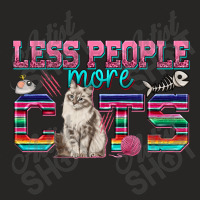 Less People More Cats Ladies Fitted T-shirt | Artistshot