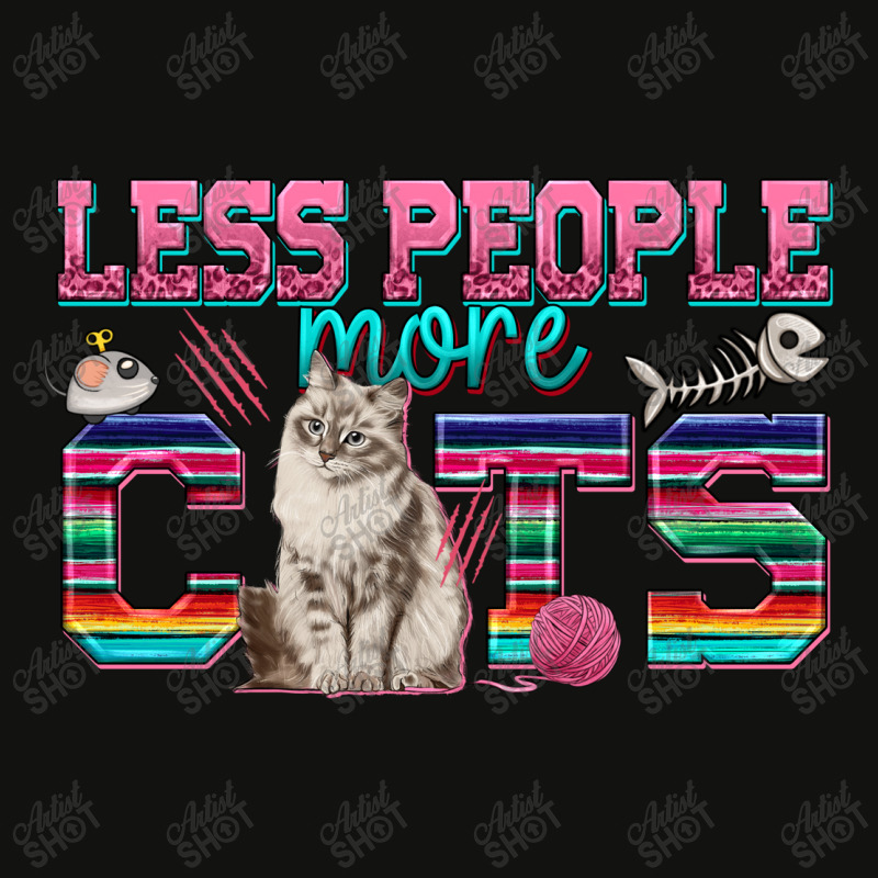 Less People More Cats Scorecard Crop Tee by enoddigitalart@gmail.com | Artistshot