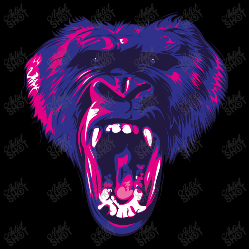 Angry Gorilla Vector Art Youth Zipper Hoodie by TaufanHeri | Artistshot