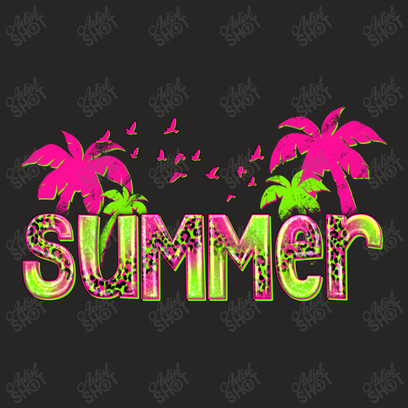 Neon Summer Enod Ladies Fitted T-Shirt by enoddigitalart@gmail.com | Artistshot