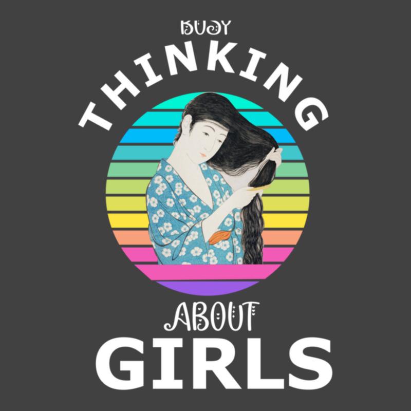 Busy Thinking About Girls Typographic Tshirt Desig Vintage T-shirt | Artistshot