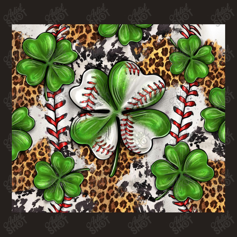 Baseball St. Patrick's Day Clovers With Leopard Tu Tank Top by enoddigitalart@gmail.com | Artistshot