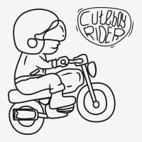 Line Art Of Cute Boy Motorcycle Rider Cartoon Classic T-shirt | Artistshot