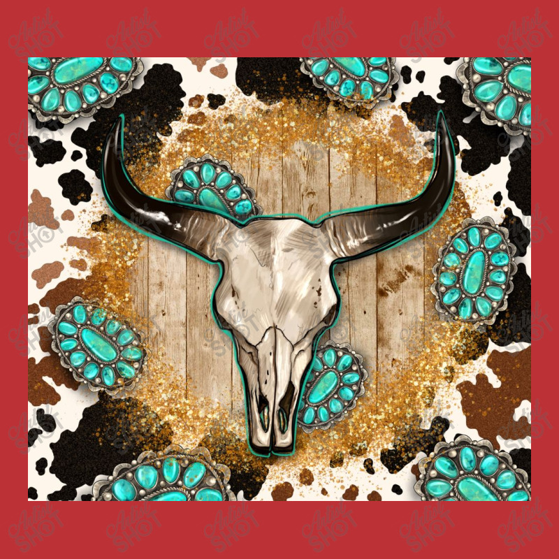 Western Bull Skull Wit Cowhide And Gemstone Youth Sweatshirt | Artistshot