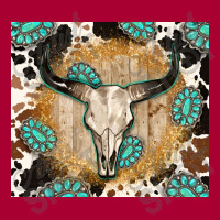 Western Bull Skull Wit Cowhide And Gemstone Baby Bodysuit | Artistshot