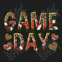 Game Day With Football And Leopard Classic T-shirt | Artistshot