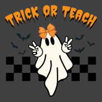 Ghost Trick Or Teach Halloween Vintage T-shirt | Artistshot