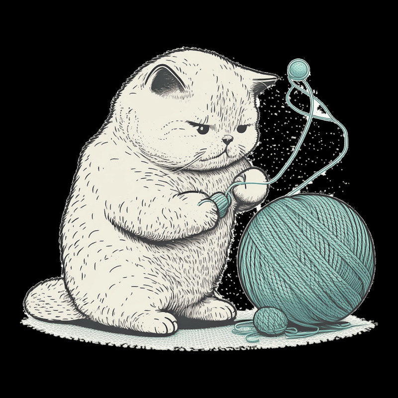 Cat Anime Play With Ball Of Thread Cropped Hoodie by DuncanMullen | Artistshot