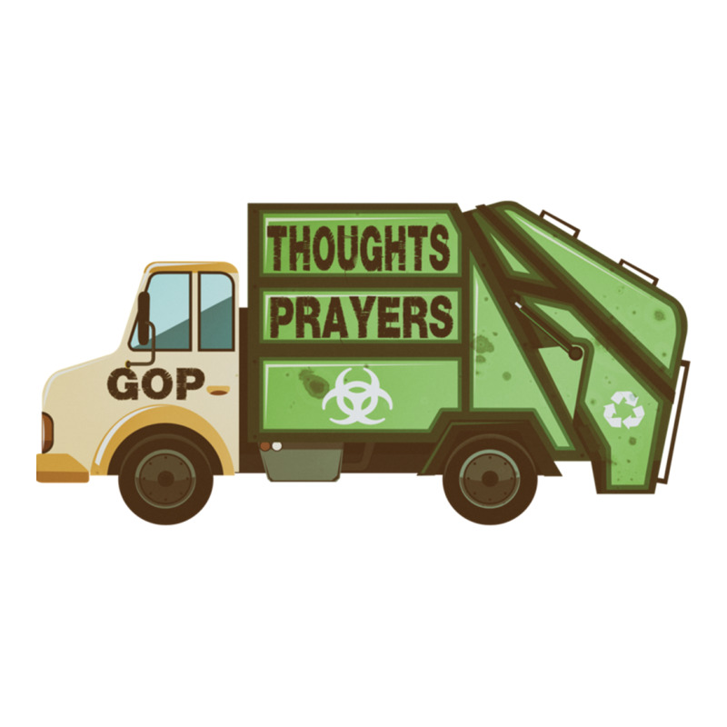 Thoughts And Prayers Garbage Truck Pro Gun Control V-neck Tee | Artistshot