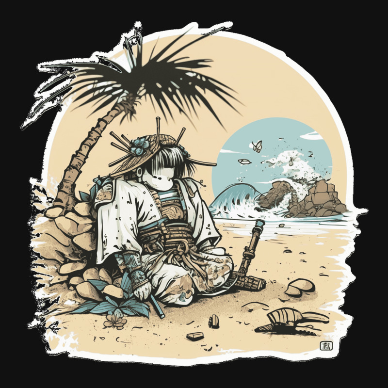 Samurai Chilling In Beach Graphic Youth T-shirt by SeanMcneil | Artistshot