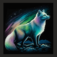 White Fox Standing On Rock Ladies Fitted T-shirt | Artistshot