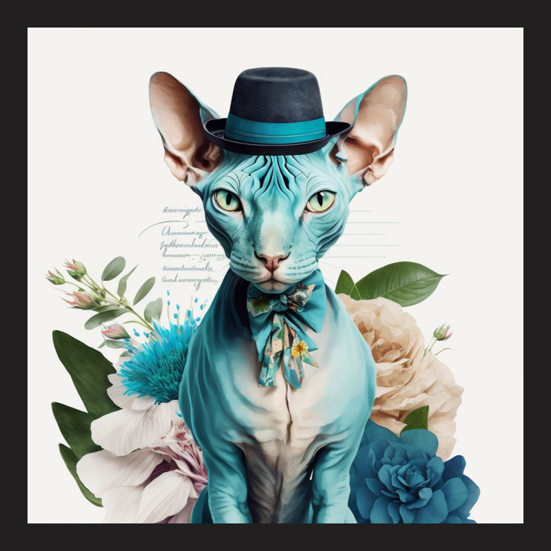 Cute Cat Wearing Tie And Hat T-Shirt by TheDol | Artistshot