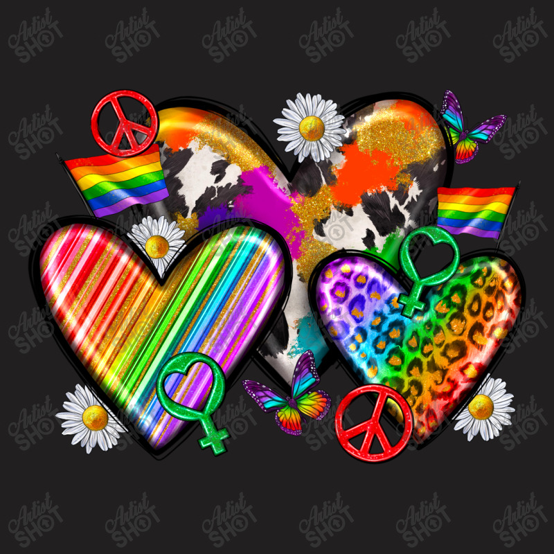 Pride Hearts T-shirt | Artistshot