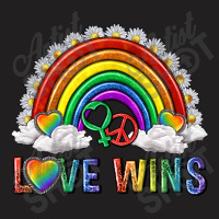 Love Wins With Daisy And Heart T-shirt | Artistshot