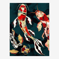 Metallic Koi Metal Print Horizontal | Artistshot