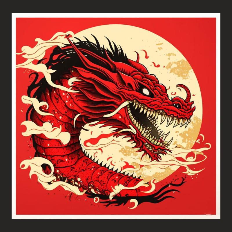 Fantasy Angry Red Dragon Ladies Fitted T-Shirt by Creative Corner | Artistshot