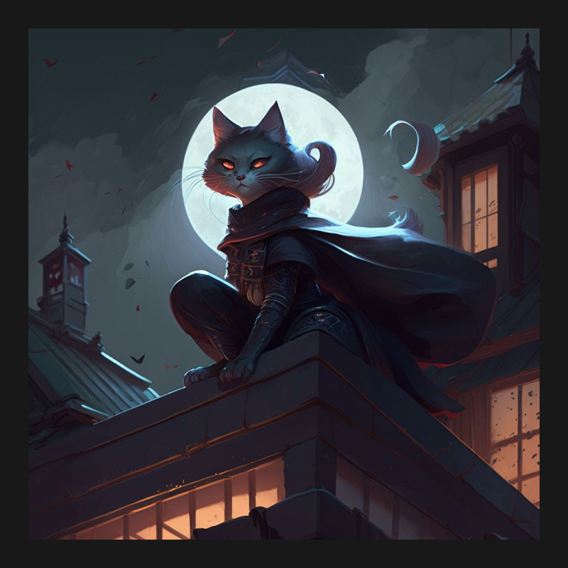 Cat Girl Sitting On A Roof Flannel Shirt by Kailooma | Artistshot