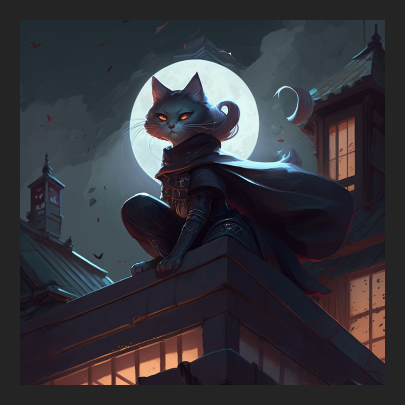 Cat Girl Sitting On A Roof 3/4 Sleeve Shirt by Kailooma | Artistshot