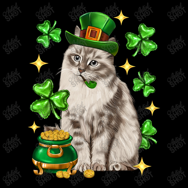 St. Patrick's Day Siberian Cat Pocket T-Shirt by enoddigitalart@gmail.com | Artistshot