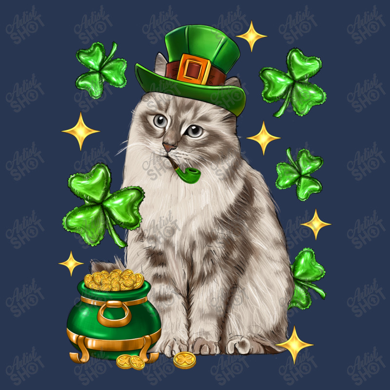 St. Patrick's Day Siberian Cat Men Denim Jacket by enoddigitalart@gmail.com | Artistshot