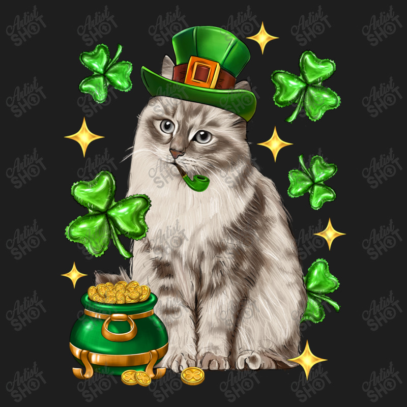 St. Patrick's Day Siberian Cat Classic T-shirt by enoddigitalart@gmail.com | Artistshot