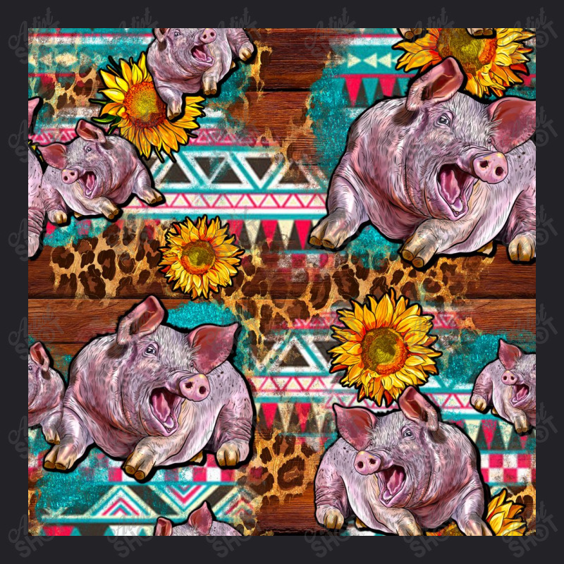 Western Landrace Pig With Sunflowers Seamless Youth Tee by FaDigitalArtStudio | Artistshot