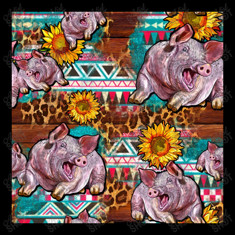 Western Landrace Pig With Sunflowers Seamless Youth Hoodie by FaDigitalArtStudio | Artistshot