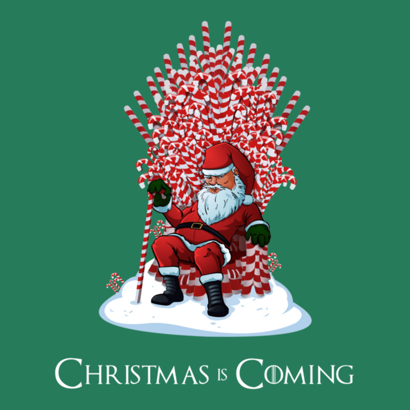 Christmas Is Coming Santa Candy Cane Throne 63 T-shirt | Artistshot