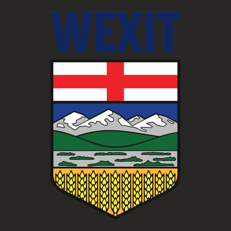 Wexit Alberta With Coat Of Arm Shield Canada Separ Ladies Fitted T-Shirt by FinleeRoddy | Artistshot