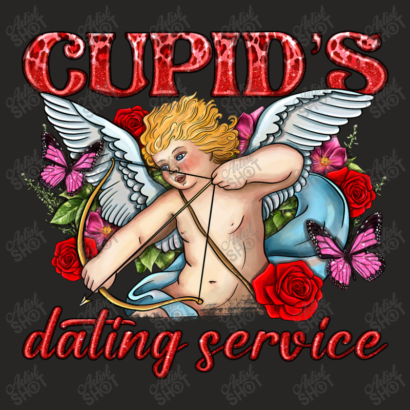 Cupid's Dating Service Valentine's Day Ladies Fitted T-Shirt by enoddigitalart@gmail.com | Artistshot