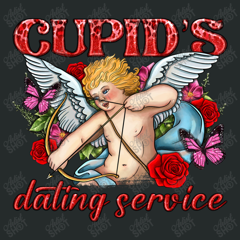 Cupid's Dating Service Valentine's Day Women's Triblend Scoop T-shirt by enoddigitalart@gmail.com | Artistshot