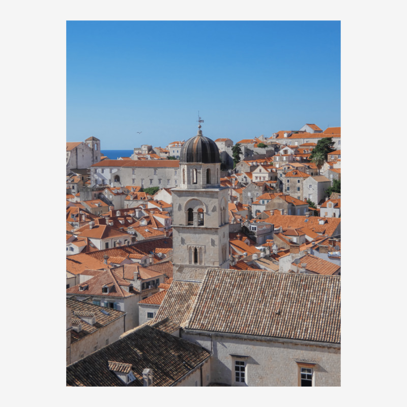 Dubrovnik Old Town Sky Line With Bell Tower Adjustable Cap by fayaazjakaziu | Artistshot