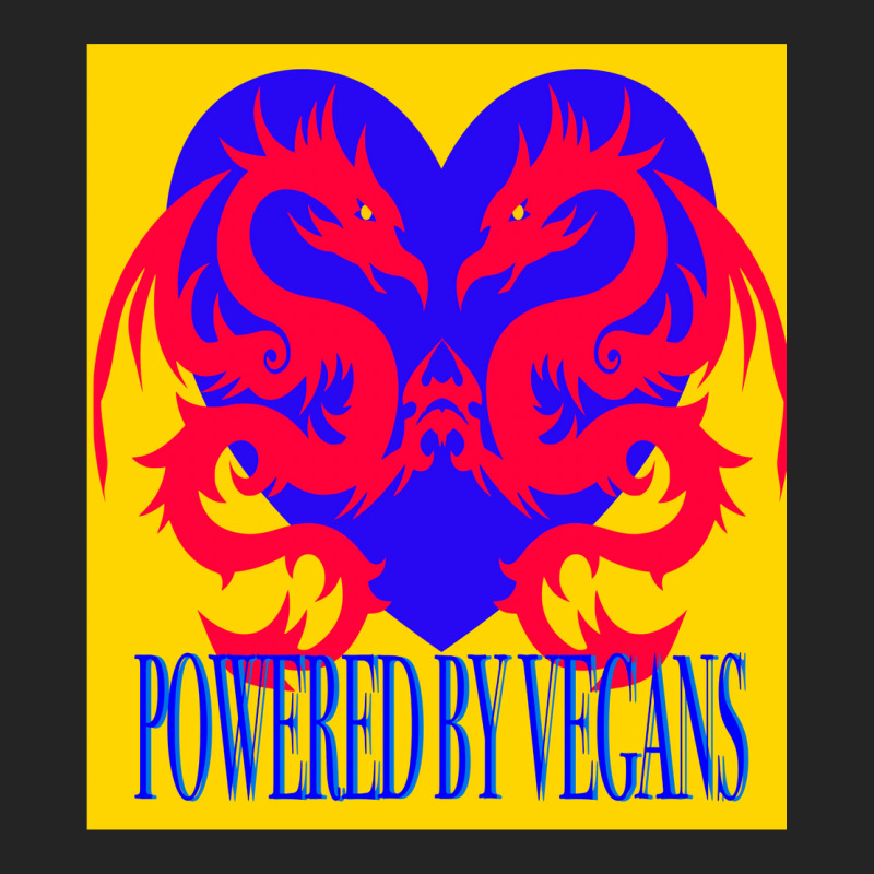 Dragons Powered By Vegans Yellow 3/4 Sleeve Shirt | Artistshot