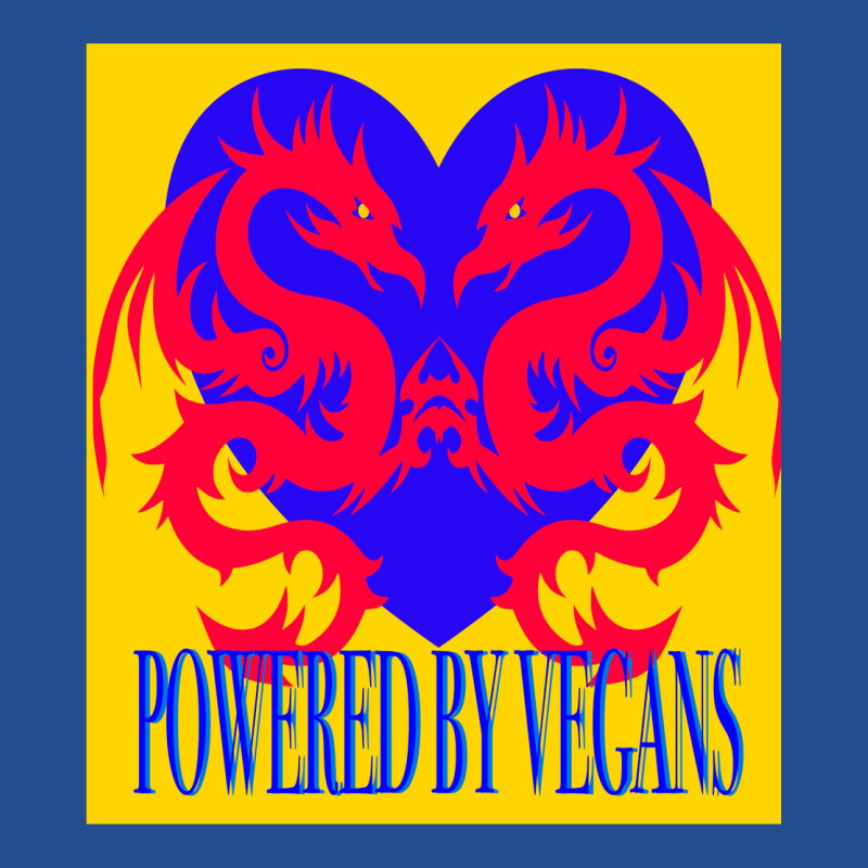 Dragons Powered By Vegans Yellow Crewneck Sweatshirt | Artistshot