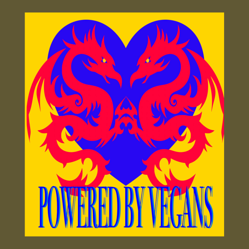 Dragons Powered By Vegans Yellow Vintage Short | Artistshot