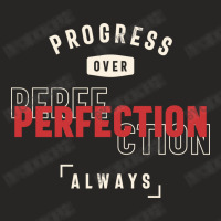 Progress Over Perfection Always - Stay Positive Ladies Fitted T-shirt | Artistshot