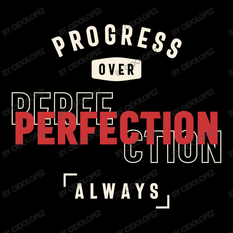 Progress Over Perfection Always - Stay Positive Cropped Hoodie by cidolopez | Artistshot