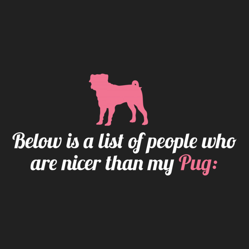 Below Is List Of People Who Are Nicer Than My Pug Basic T-shirt | Artistshot