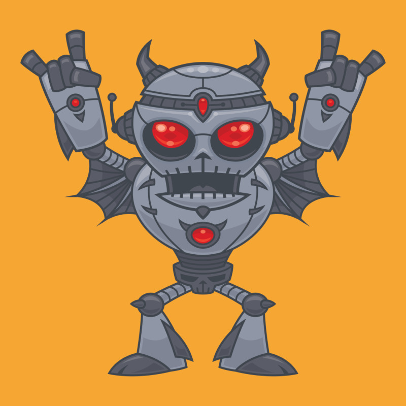 Metalhead - Heavy Metal Robot Devil Basic T-shirt by fizzgig | Artistshot