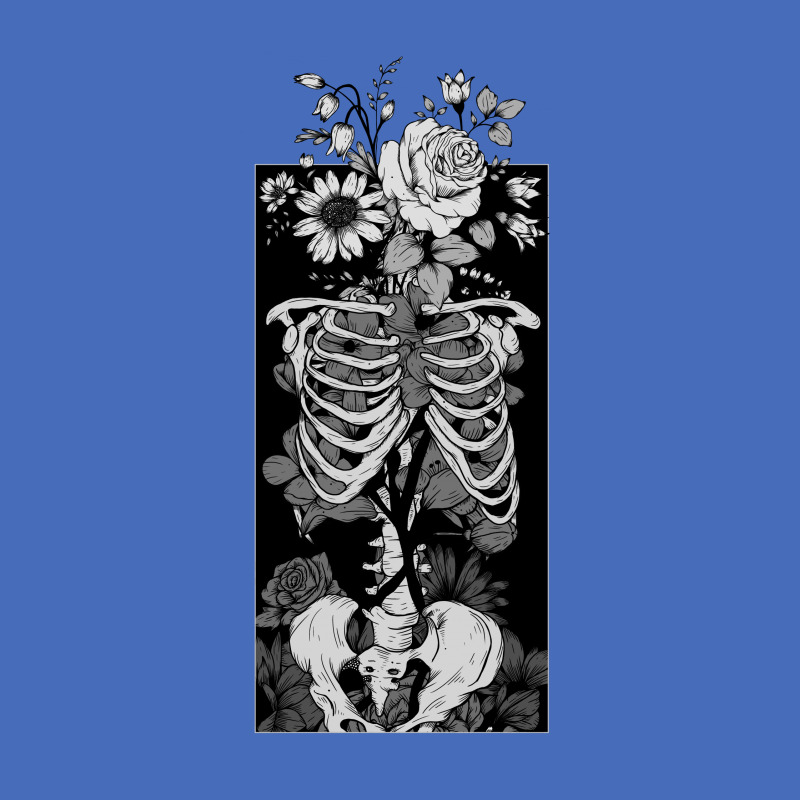 Gothic Flower And Bones Basic T-shirt by JessAdamsCreates | Artistshot