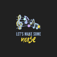 Lets Make Some Noise Music Notes Basic T-shirt | Artistshot