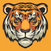 Tiger Head Vector Basic T-shirt | Artistshot