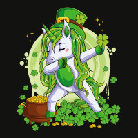 St Patricks Dabbing Unicorn Kids Leprechaun Lepric Scorecard Crop Tee | Artistshot