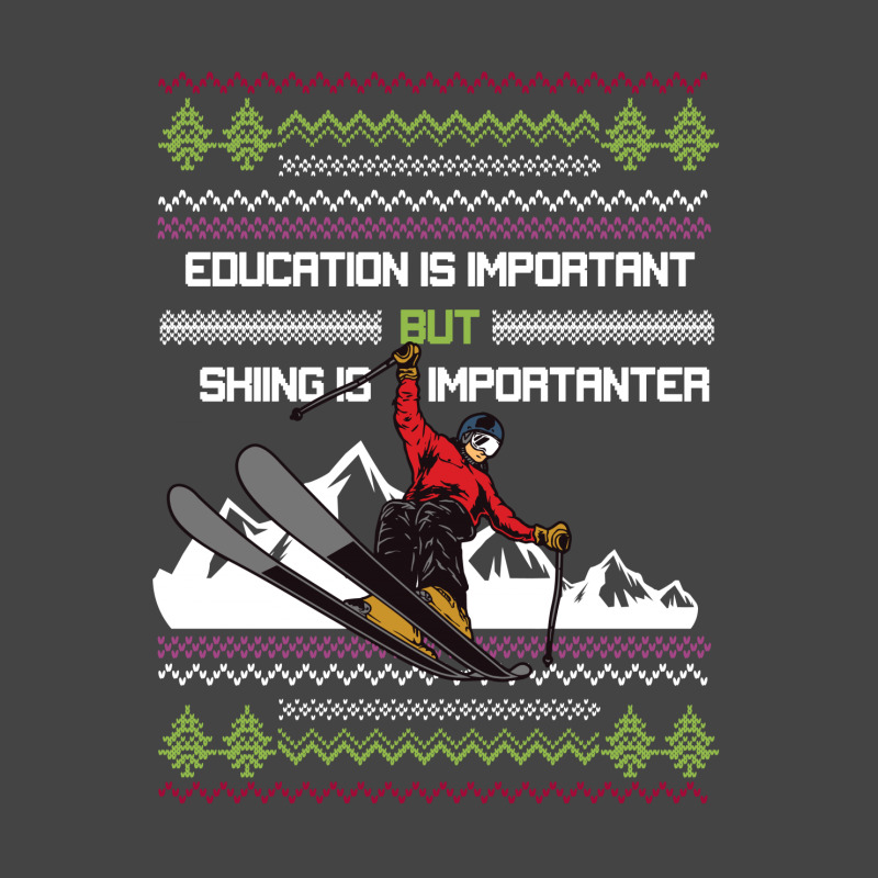 Education Is Important Skiing Basic T-shirt | Artistshot