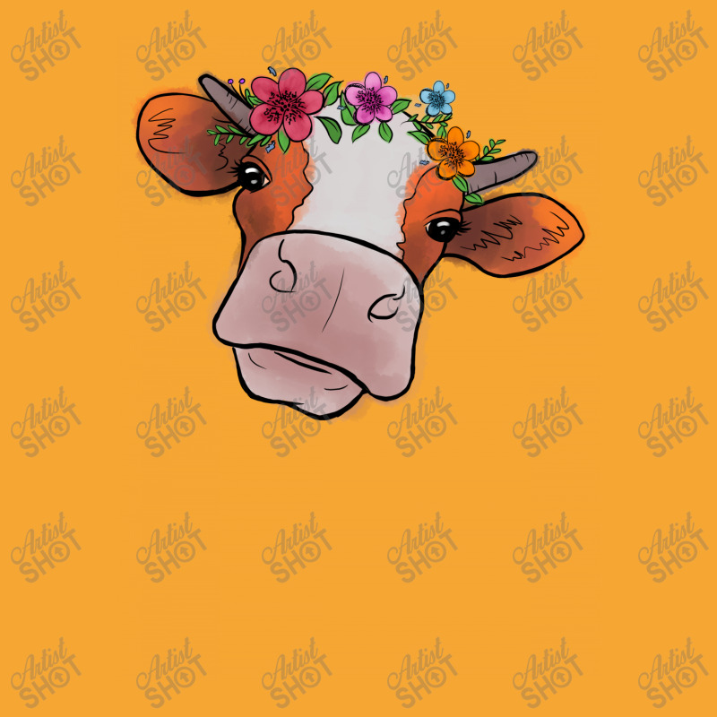 Cow With Flowers Basic T-shirt | Artistshot